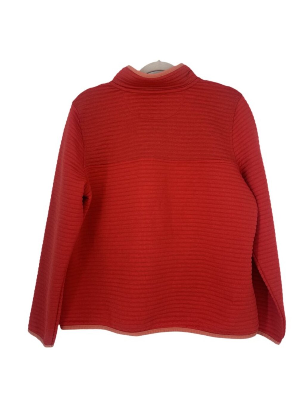LL Bean Pullover XL Petite Coral Pink Airlight Fleece Mock Neck Outdoor Gorpcore - Picture 2 of 7